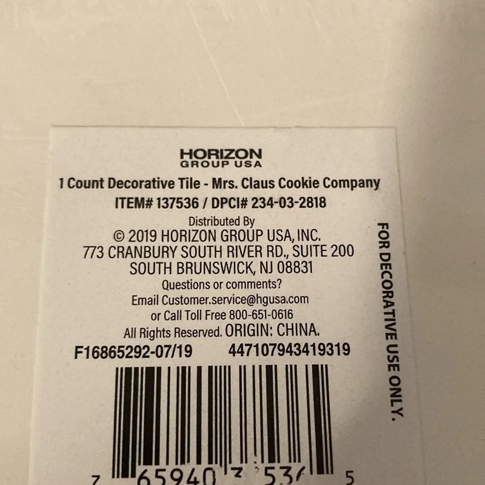 Target BP 2019 Christmas Mrs. Claus Cookie Company Decorative Tile